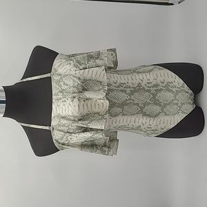 Buddy Love Ruffled Snakeskin One Piece Swimsuit sz. S